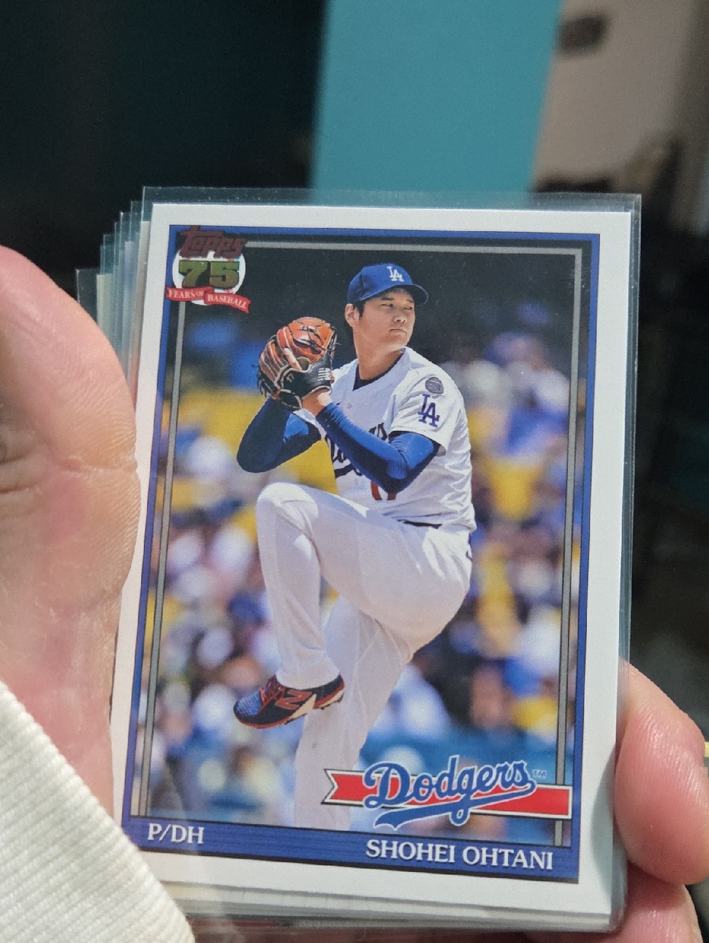 Topps Dodgers Card - Blue White